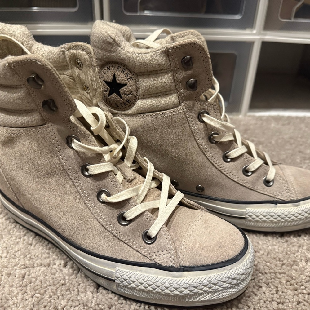 Converse High-Top Sneakers in Cream